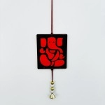 Enchanting Acrylic Ganesha Car Hanging with Pearls