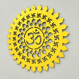 Delightful Yellow OM Wall Hanging