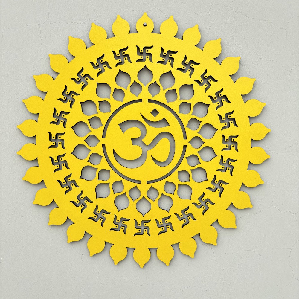 Delightful Yellow OM Wall Hanging