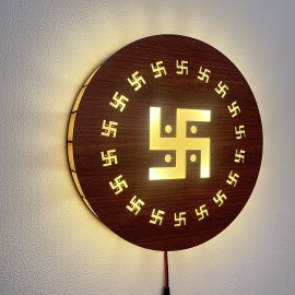 Delightful Acrylic Brown Swastik