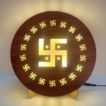 Delightful Acrylic Brown Swastik