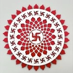 Endearing Acrylic Red And White Swastik