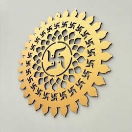 Winning Acrylic Golden Dot Swastik