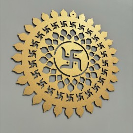 Winning Acrylic Golden Dot Swastik