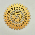 Winning Acrylic Golden Dot Swastik