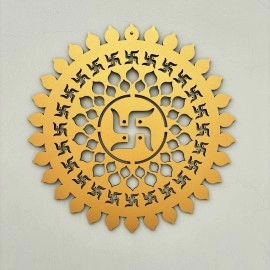 Winning Acrylic Golden Dot Swastik