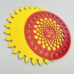 Winsome Yellow and Red OM Wall Hanging